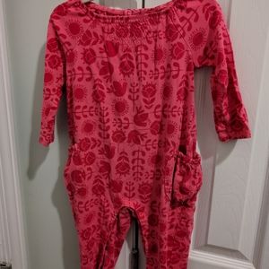 Tea Collection red romper 6-12 months